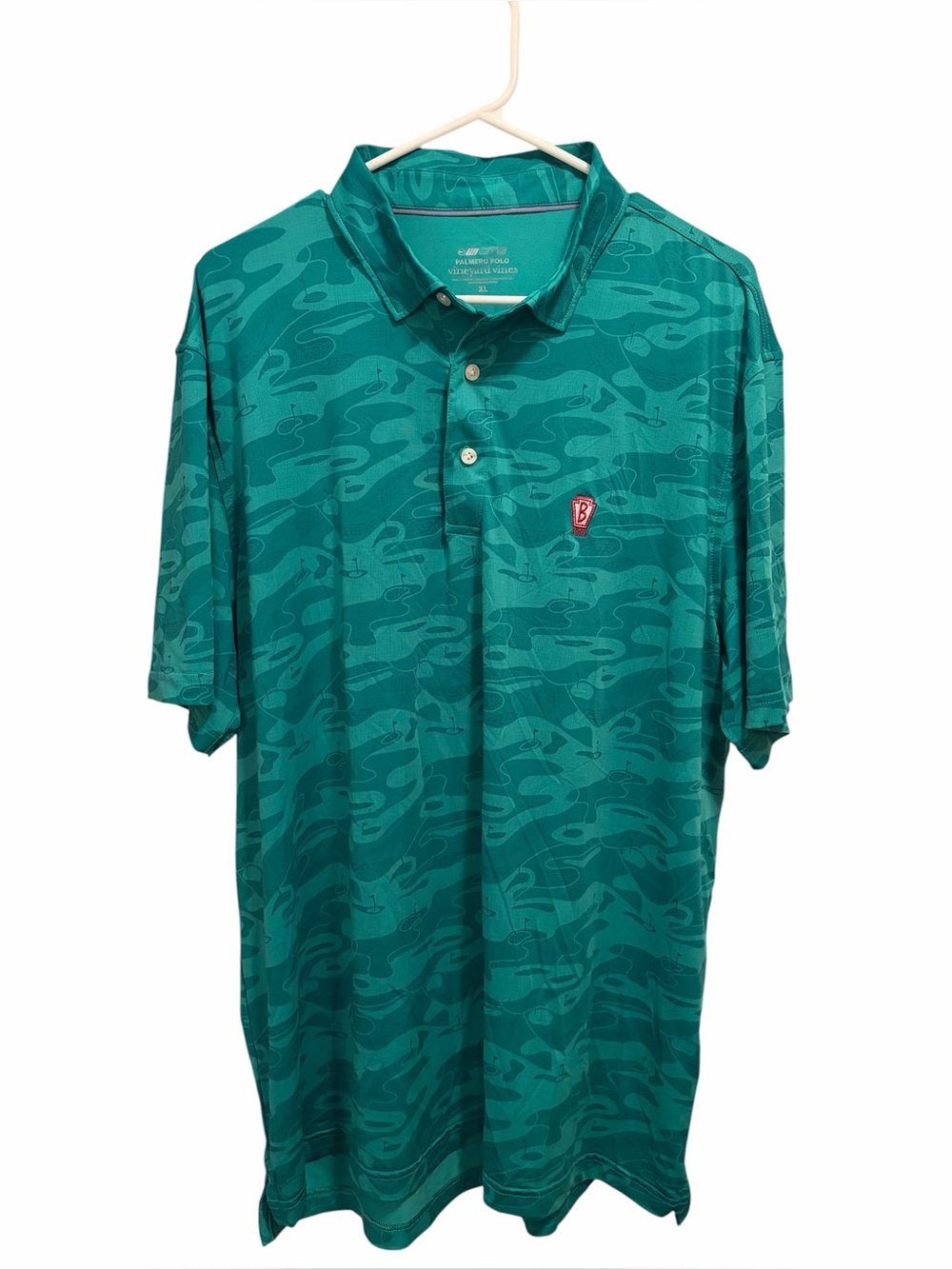Vineyard Vines Green Patterned Polo Shirt. Size extra large. Good condition